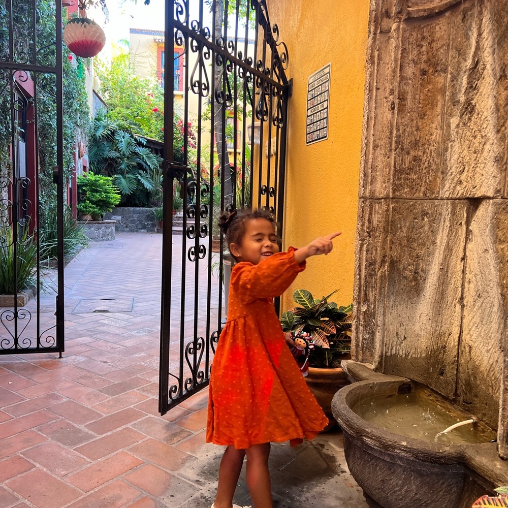 Bright Orange Girl's Dress